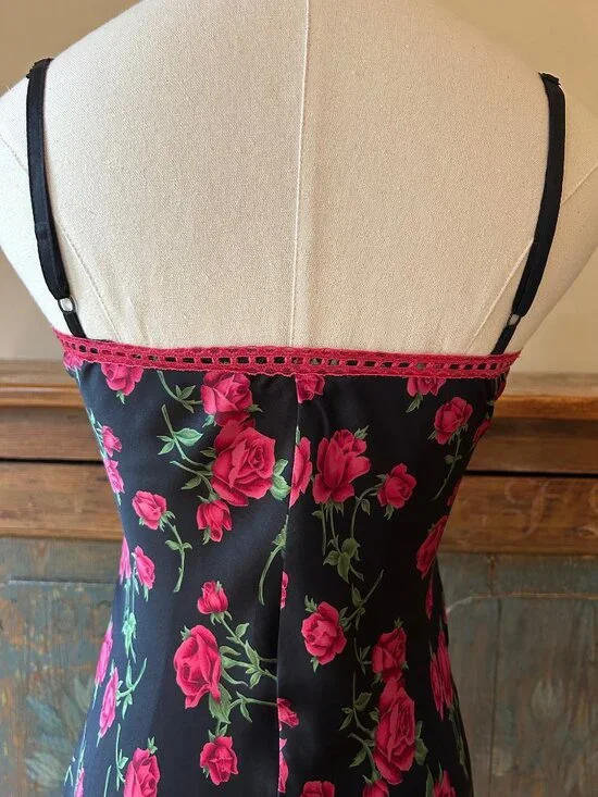 Vintage Betsey Johnson New York Silk Lace Mesh Slip Dress - Picture 11 of 14